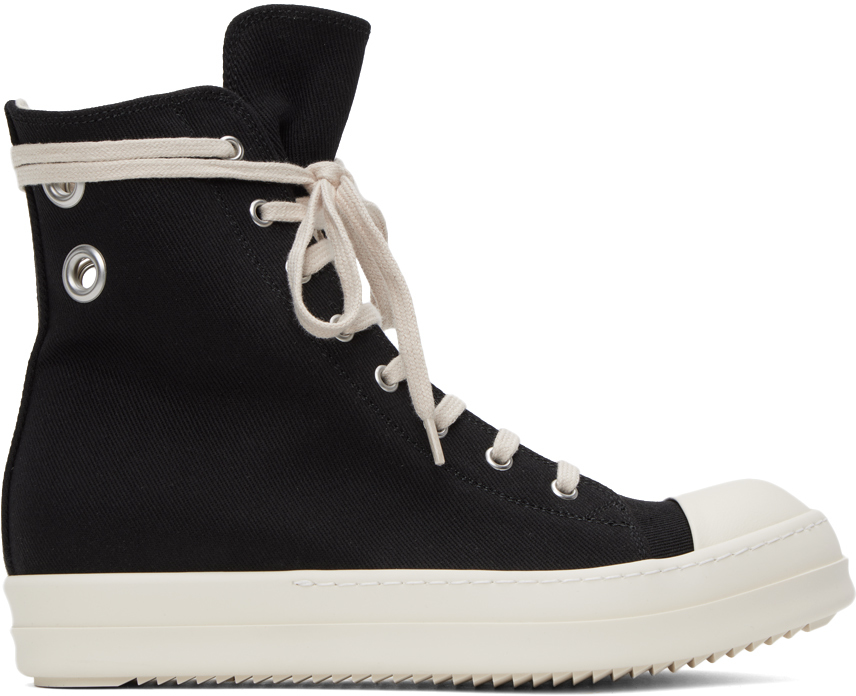 Luxor Canvas High Top Sneakers in Black - DRKSHDW By Rick Owens