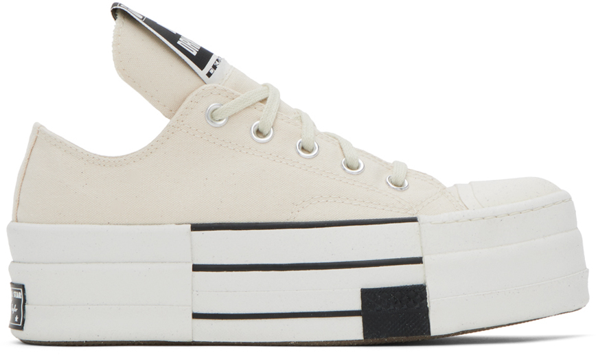 Rick Owens Drkshdw Off-white Converse Edition Drkstar Ox Sneakers In 21 Natural