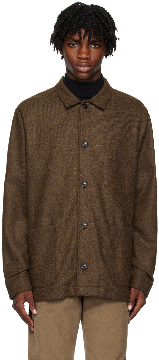 Brown Twin Pocket Jacket by Sunspel on Sale