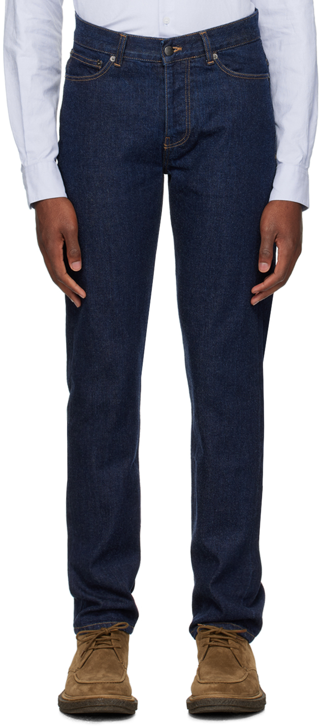 Sunspel Man Slim-fit Denim Jeans In Dark Denim
