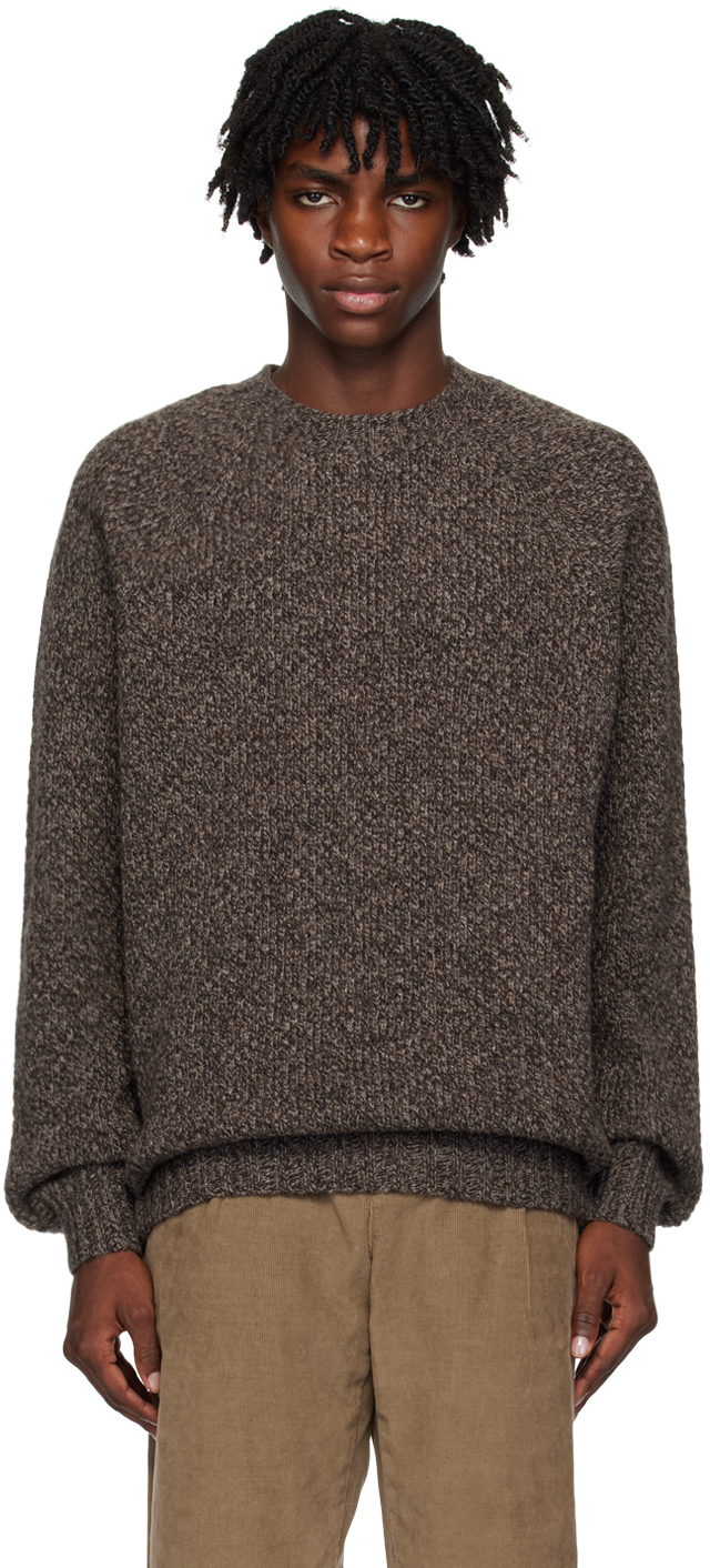 Brown Chunky Sweater by Sunspel on Sale