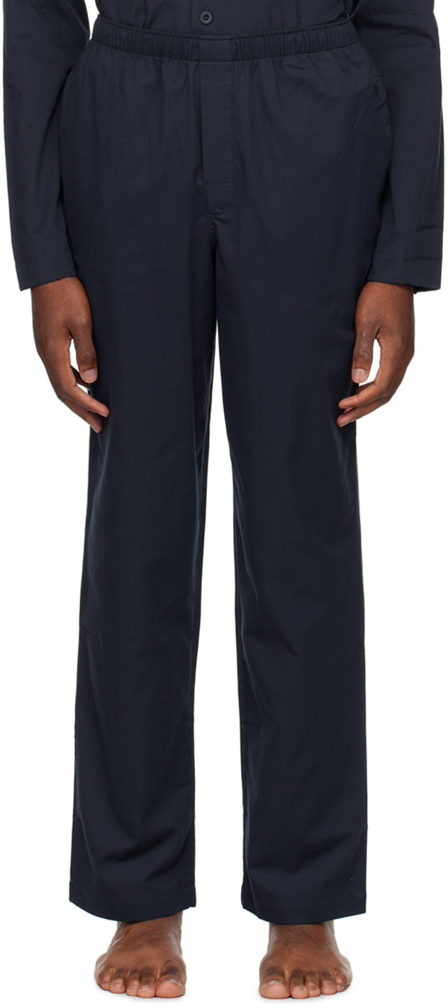 Navy Straight-Leg Pyjama Pants
