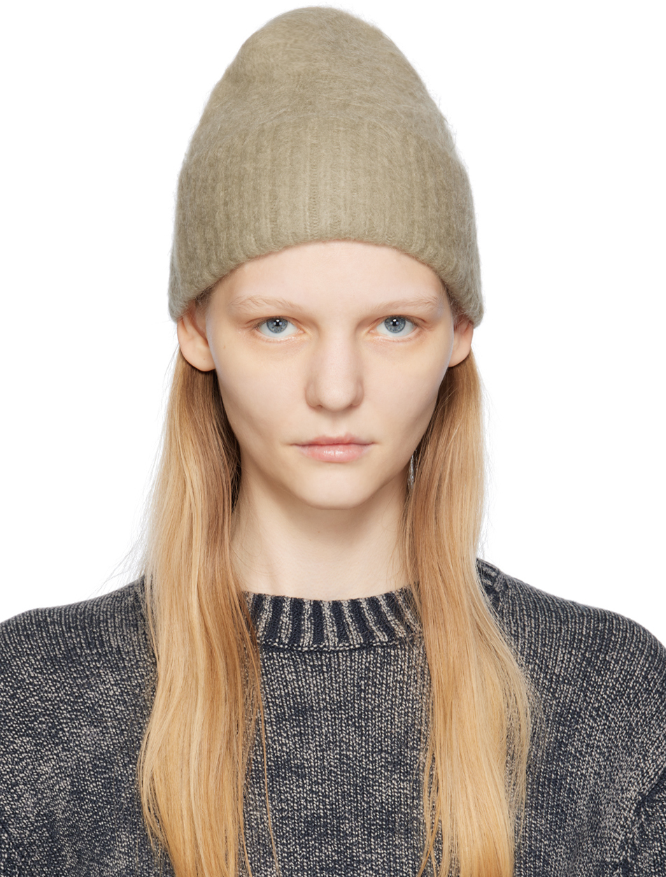 Acne Studios: Beige Wool Beanie | SSENSE