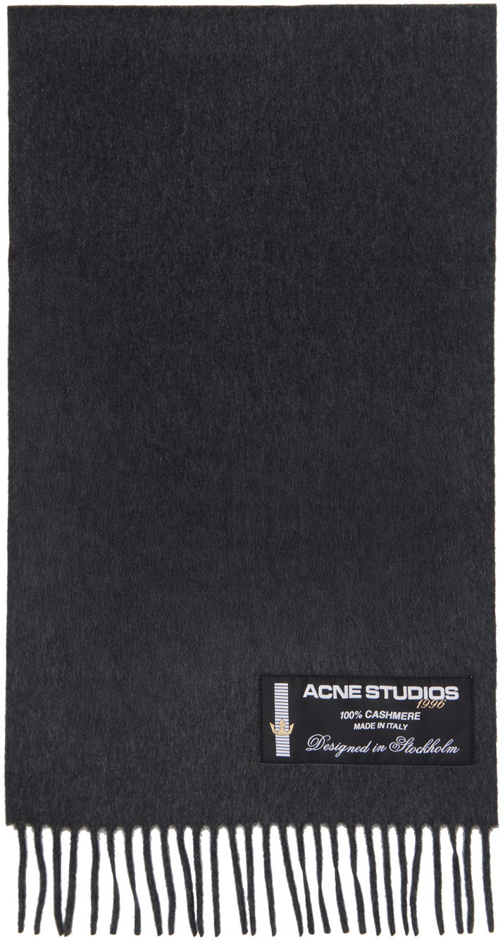 Acne Studios Gray Fringe Scarf