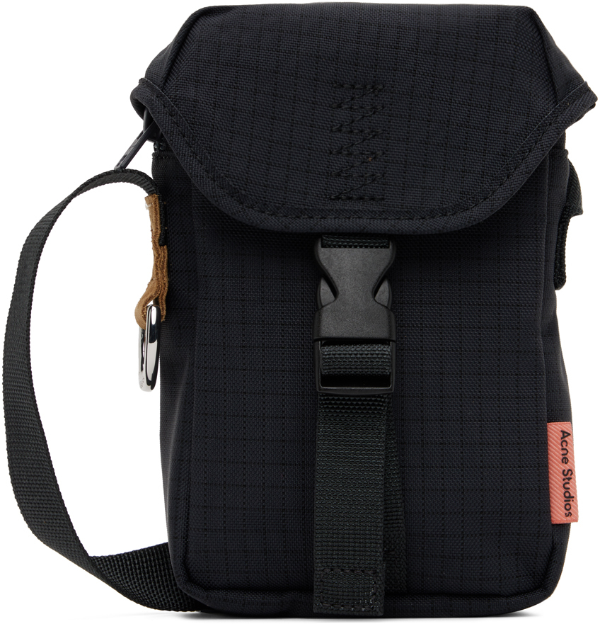 Acne Studios: Black Mini Ripstop Bag | SSENSE