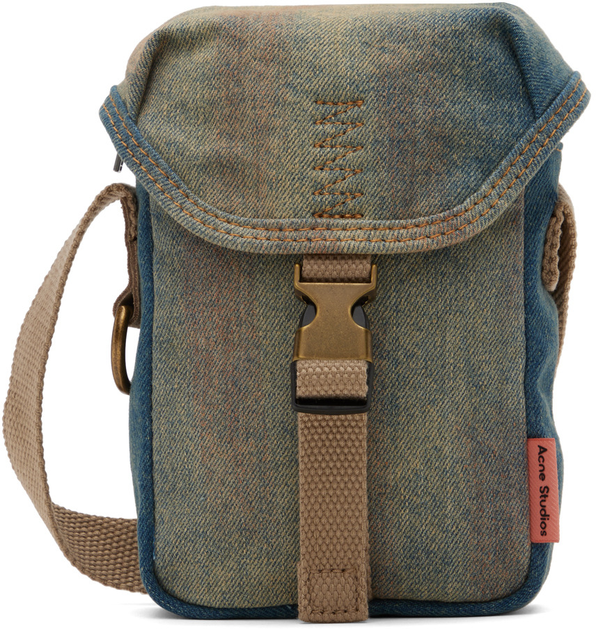Acne Studios Light Blue/Beige Mini Messenger Bag
