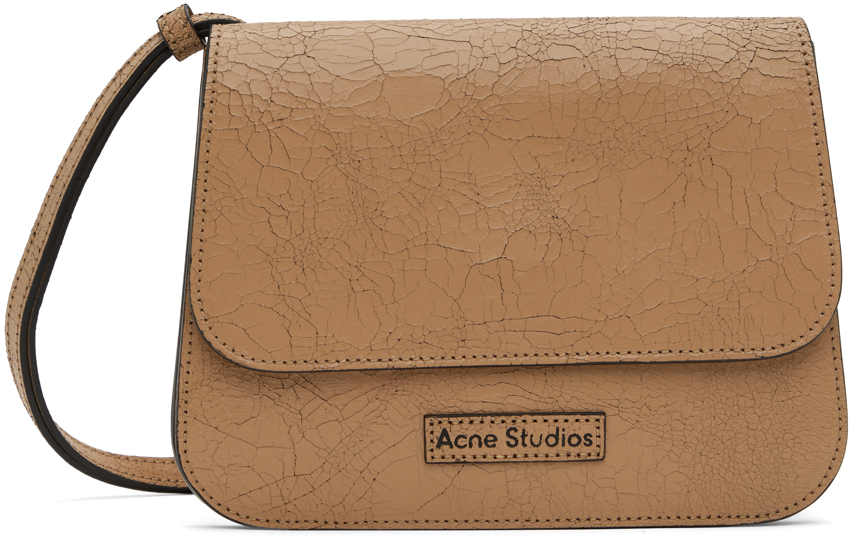 Acne Studios Beige Platt Crossbody Bag In Neutrals
