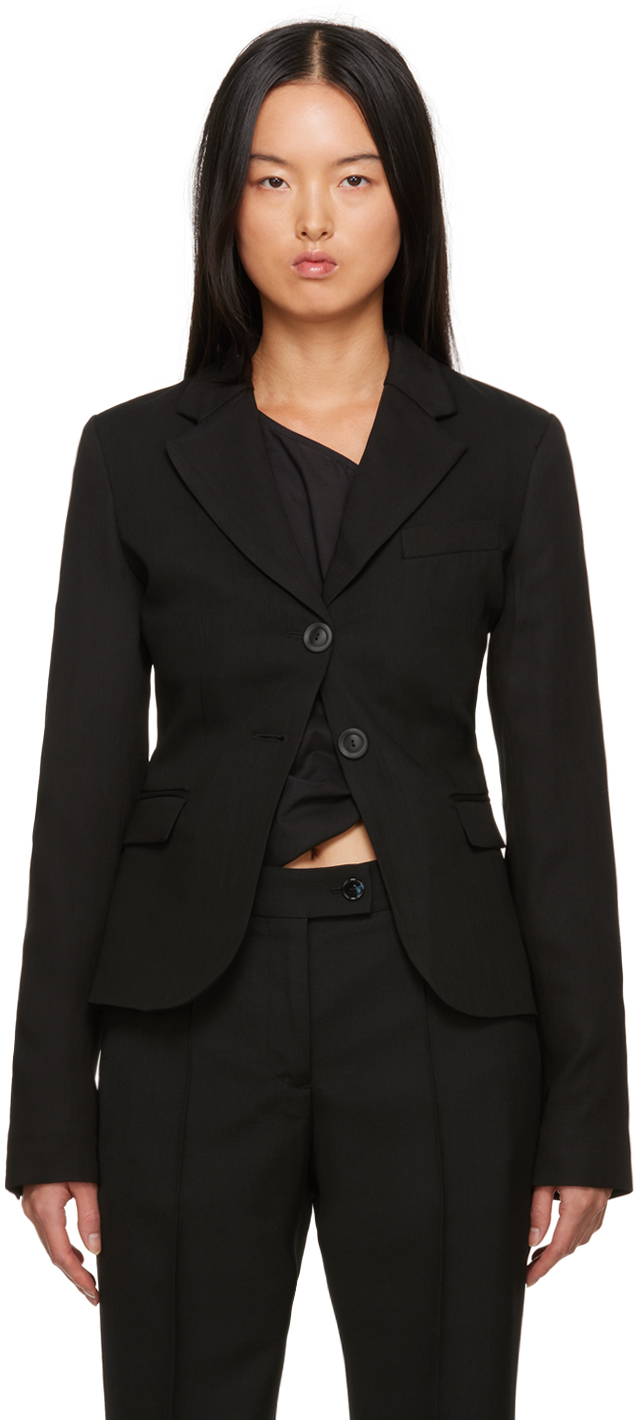 Black Fitted Blazer by Acne Studios on Sale
