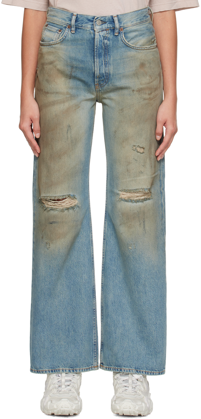 Acne Studios: Blue Loose-Fit 2021F Jeans | SSENSE Canada