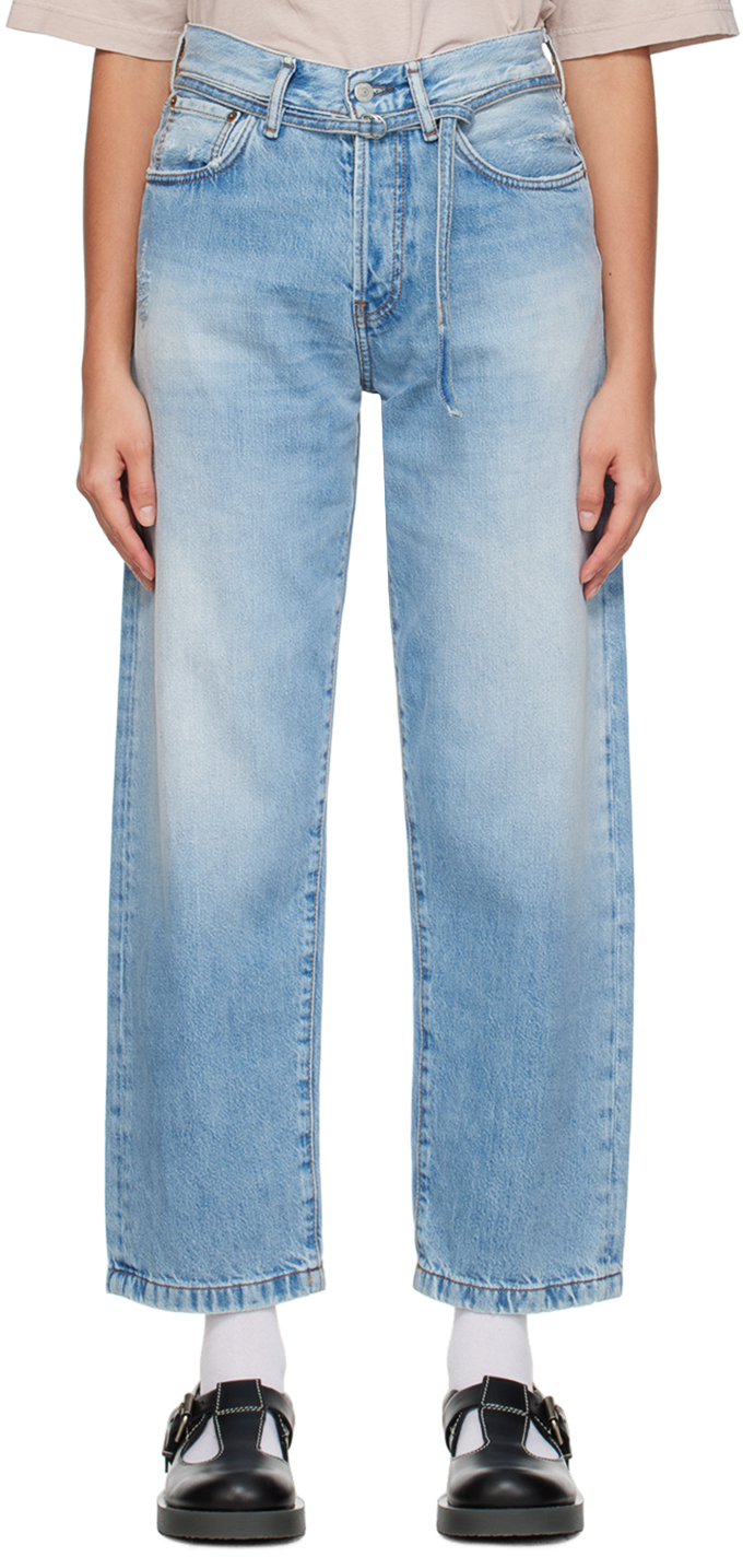 Jean Acne Studios Coco Bleu Foncé - Taille 24, Longueur 32, Neuf Avec étiquettes
