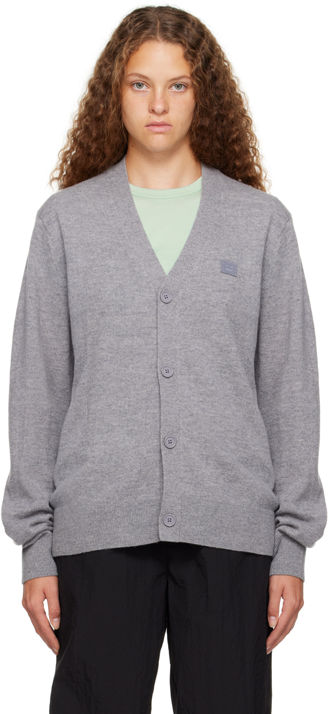 Gray Button Cardigan