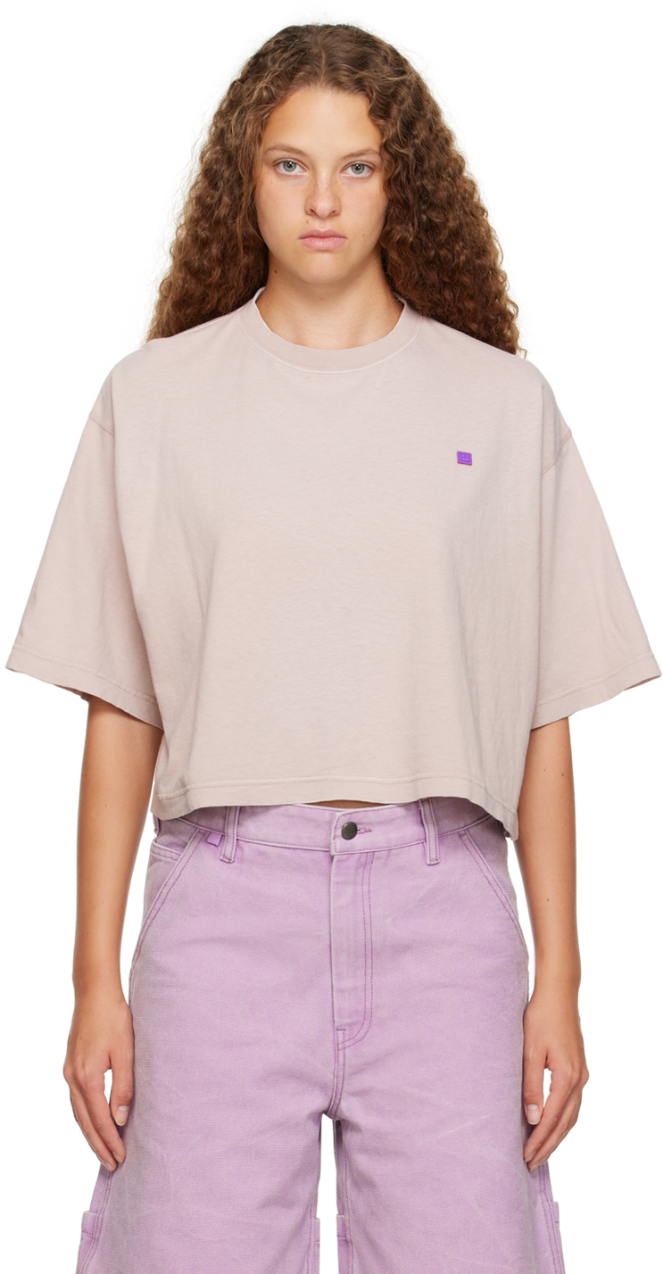 Beige Cropped T-Shirt