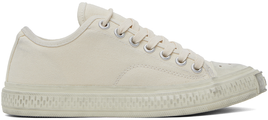 Shop Acne Studios Off-white Faded Sneakers In Cgg Off White/off Wh