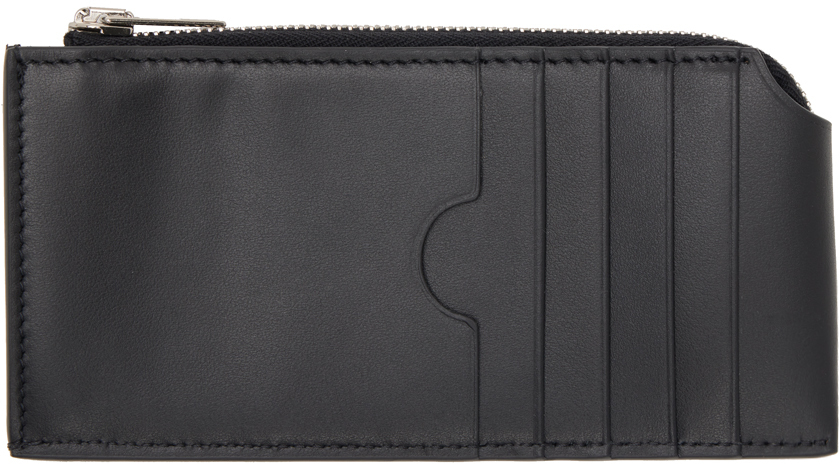 Acne Studios Black Zip Card Holder In 900 Black