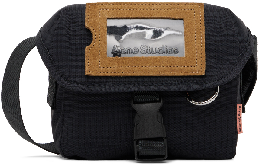 Acne Studios: Black Mini D-Ring Bag | SSENSE Canada