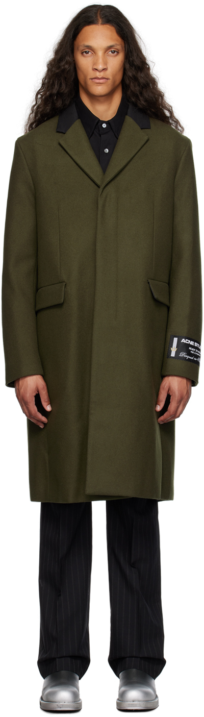 Green Single-Breasted Coat