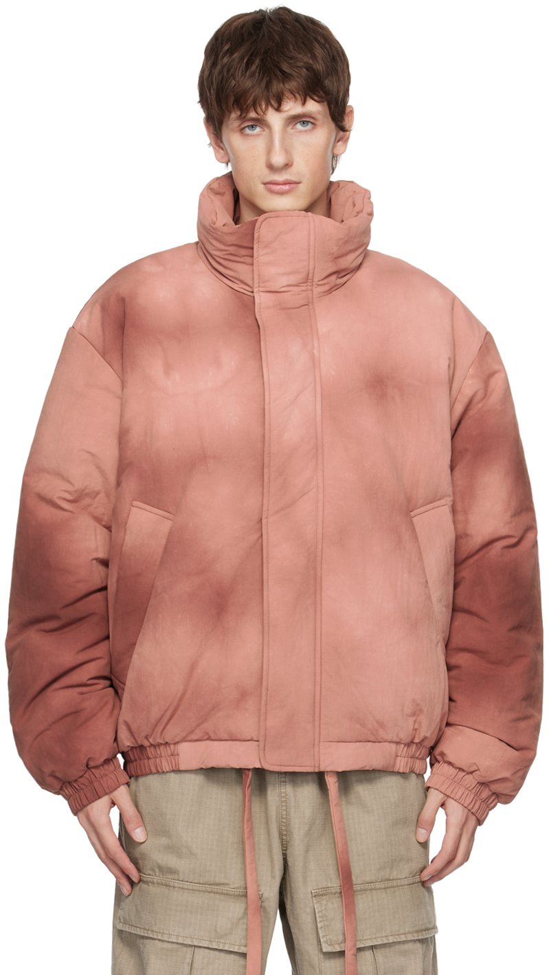 Acne Studios: Red Garment-Dyed Puffer Jacket | SSENSE Canada