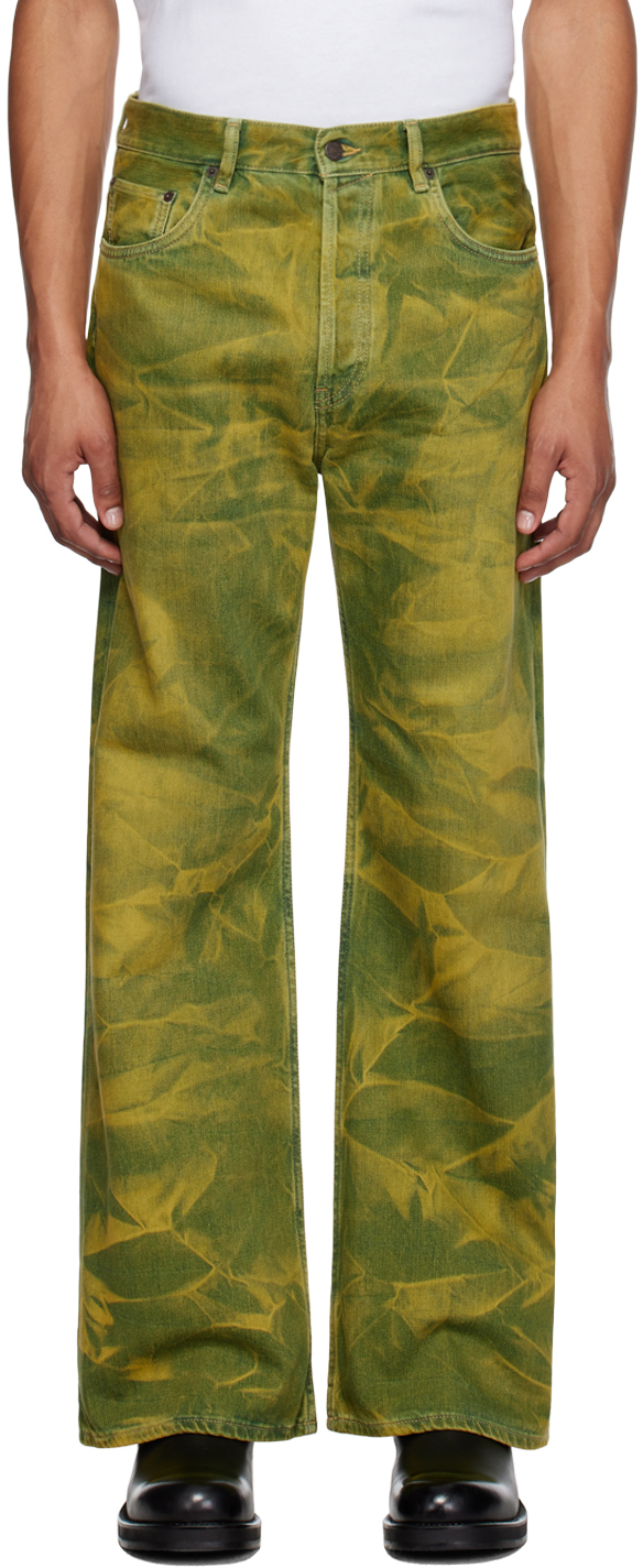 ACNE STUDIOS YELLOW LOOSE-FIT JEANS