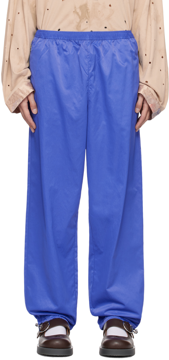 Acne Studios Blue Elasticized Trousers In Dc2 Faded Blue