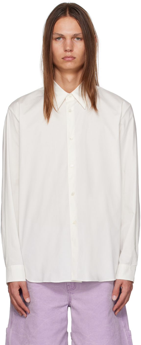 Acne Studios: White Button-Up Shirt | SSENSE