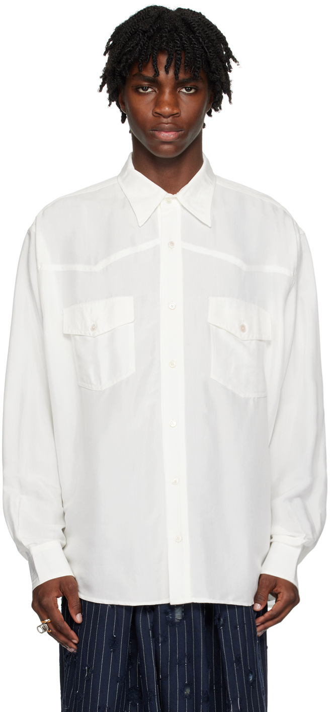 Acne Studios: White Button Up Shirt | SSENSE