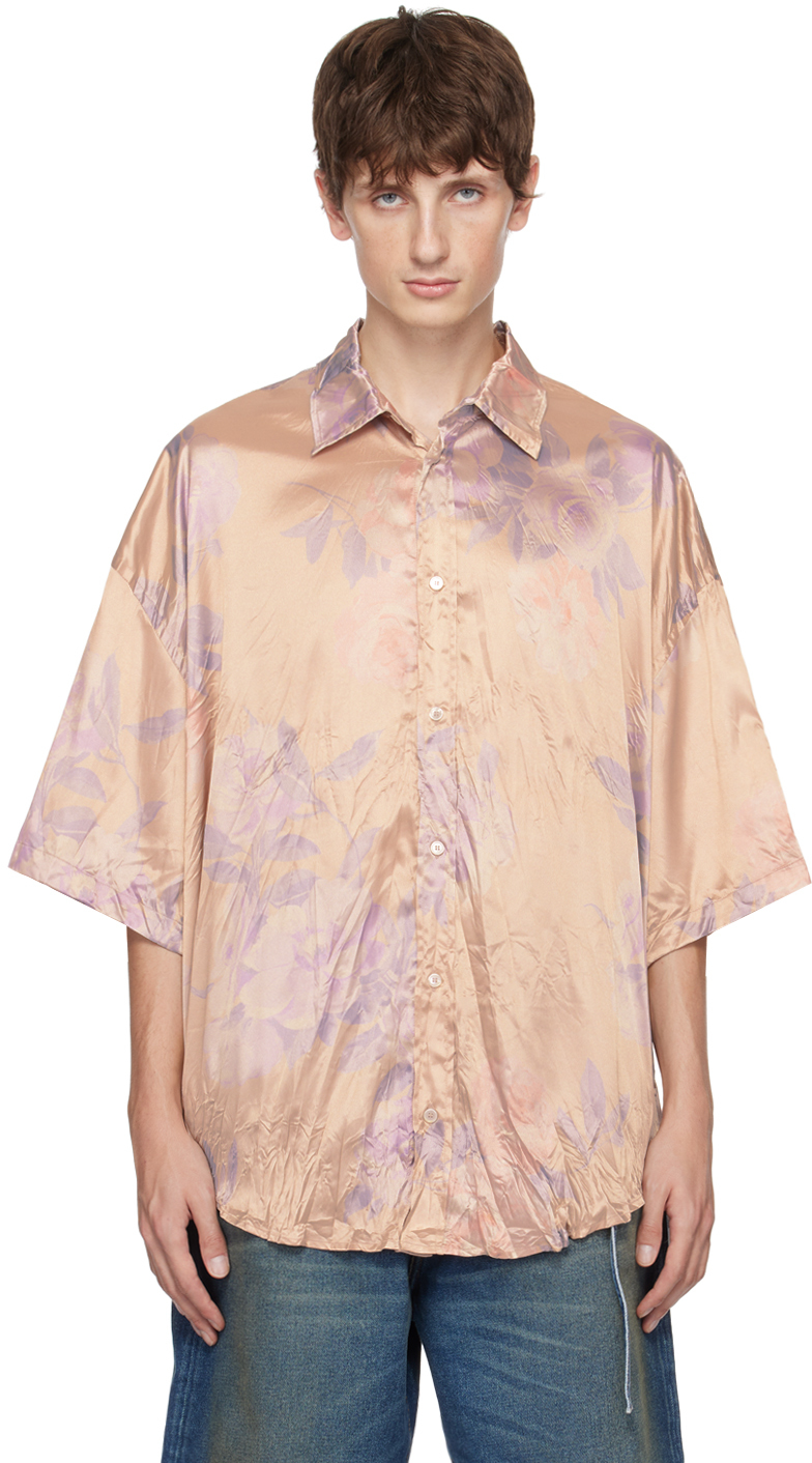 ACNE STUDIOS BEIGE CRINKLED SHIRT