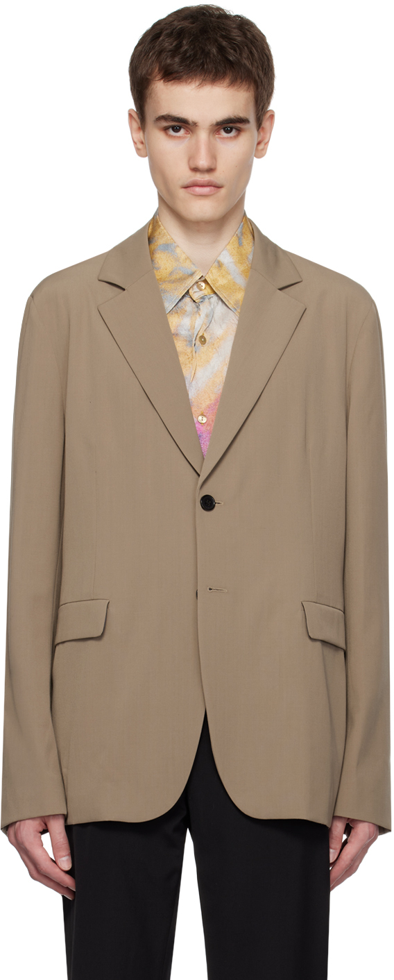 Taupe Double-Breasted Blazer by Acne Studios on Sale