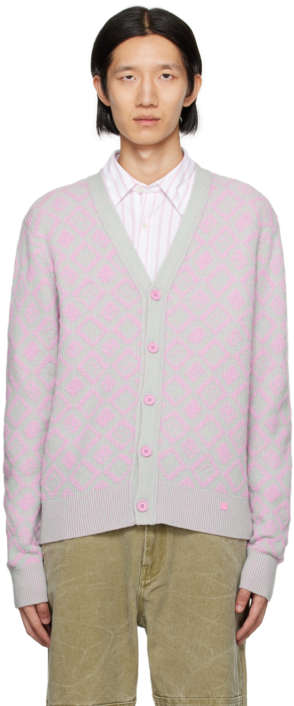 Pink and hot sale green cardigan