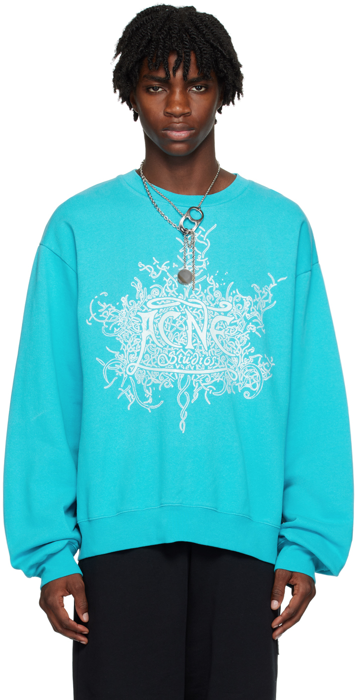 Blue Glow-In-The-Dark Sweatshirt by Acne Studios on Sale