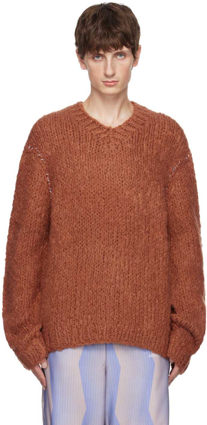 Brown Hand-Knit Sweater