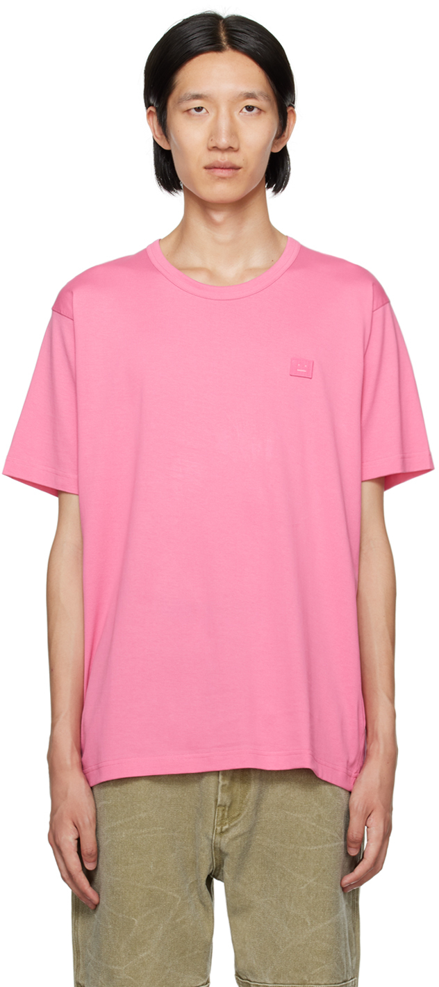 Acne Studios: Pink Patch T-Shirt | SSENSE Canada