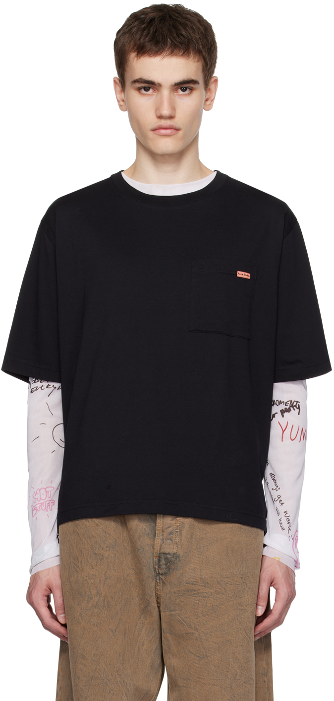 Acne Studios: Black Patch T-shirt 