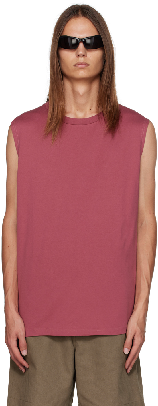 【関税込み】Acne Studios レッド ノースリーブTシャツ Acne Studiosのレッド ノースリーブTシャツがセール中