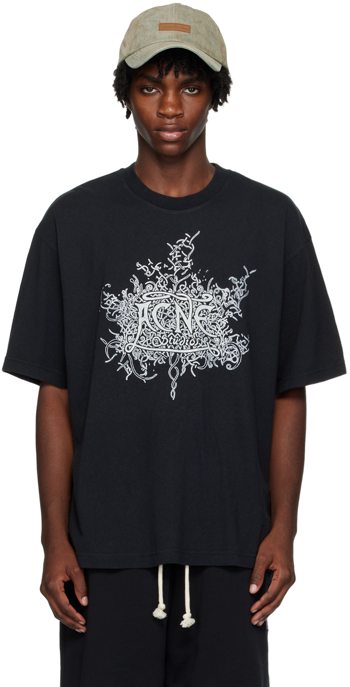 Black Glow-In-The-Dark T-Shirt by Acne Studios on Sale
