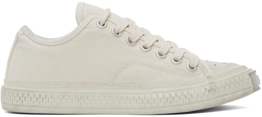 Shop Acne Studios Off-white Faded Sneakers In Cgg Offwhite/offwhit