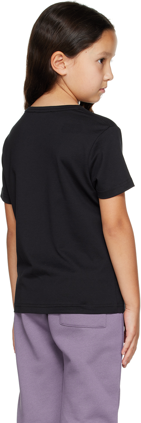 Acne Studios Kids Black Patch T-shirt In Dl0034- Black