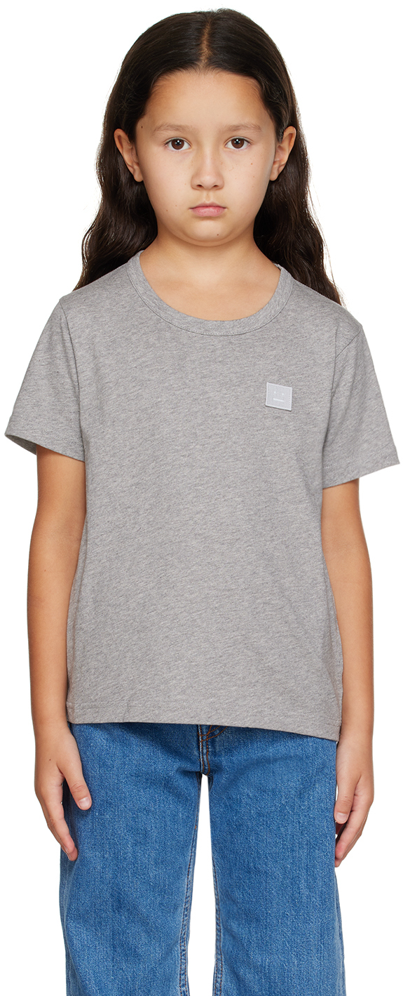 Kids Gray Patch T-Shirt by Acne Studios | SSENSE