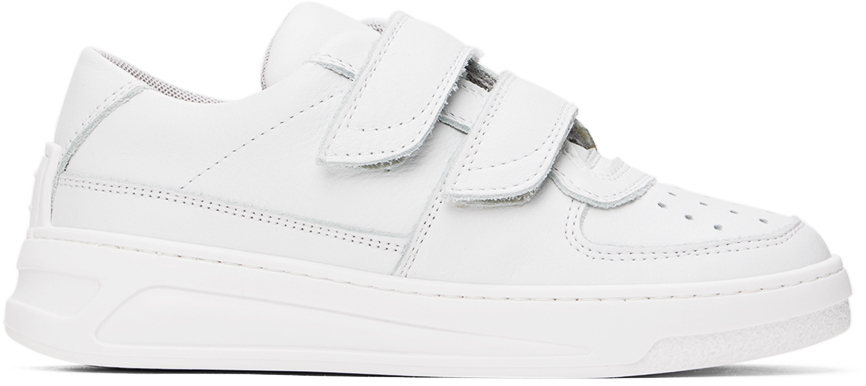 acne studios kids white velcro strap sneakers