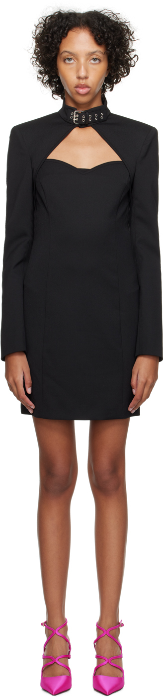 Black Buckle Minidress