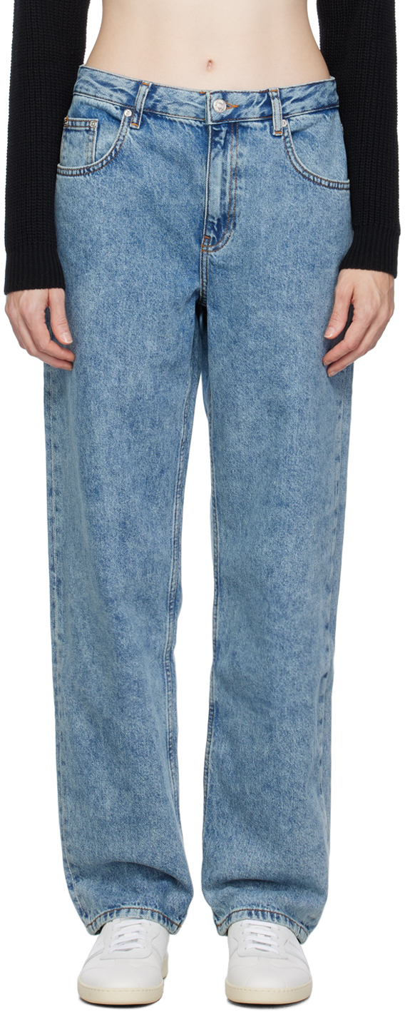 M05ch1n0 Jeans Blue Faded Jeans In A1295 Fantasy Blue