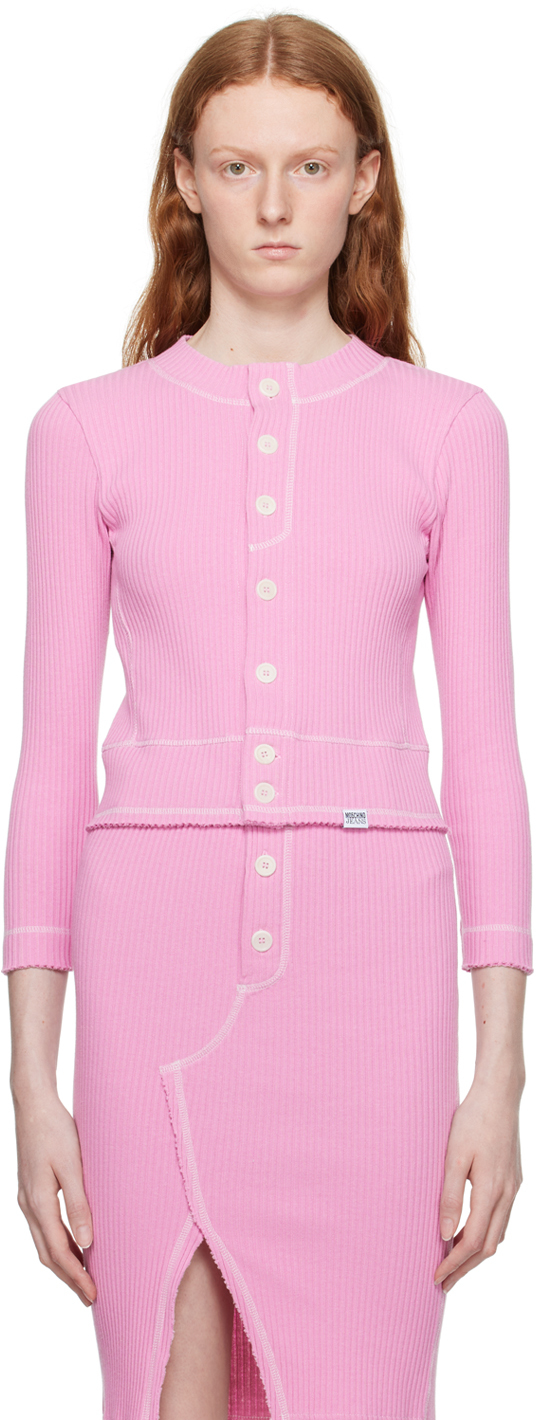 Pink Button Cardigan