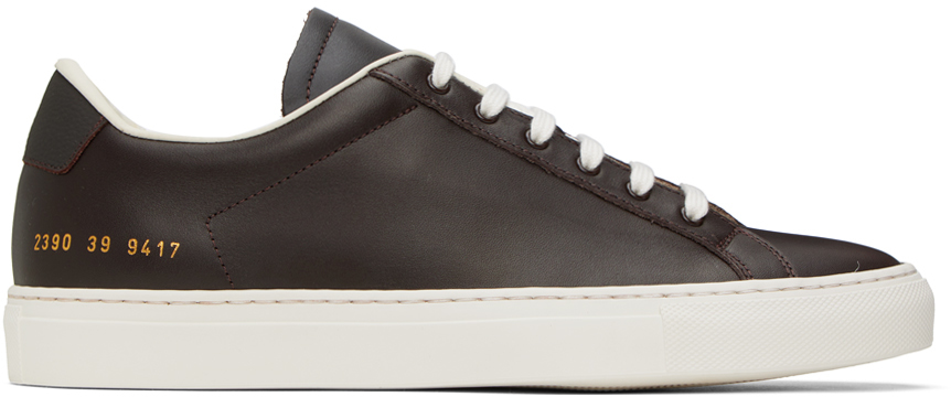 Common Projects Brown Retro Sneakers In 9417 Dark Brown