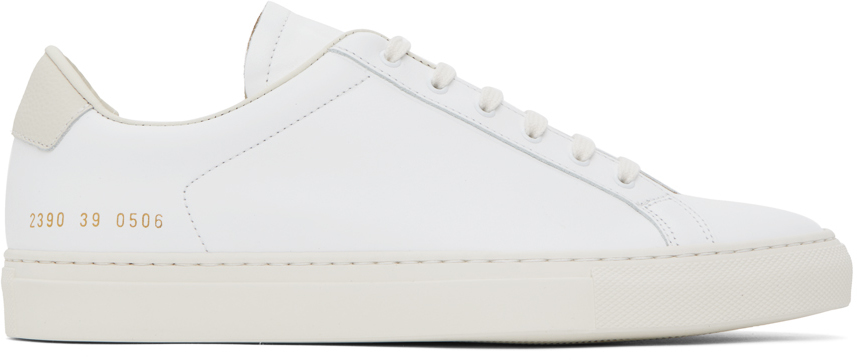 Shop Common Projects White Retro Sneakers In 0506 White