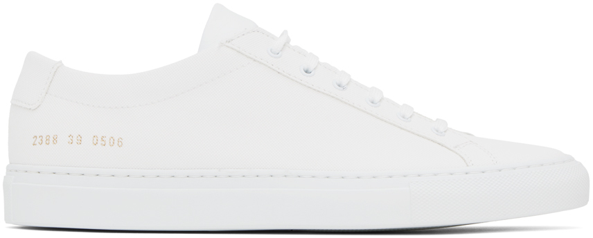Common Projects White Achilles Tech Sneakers In 0506 White
