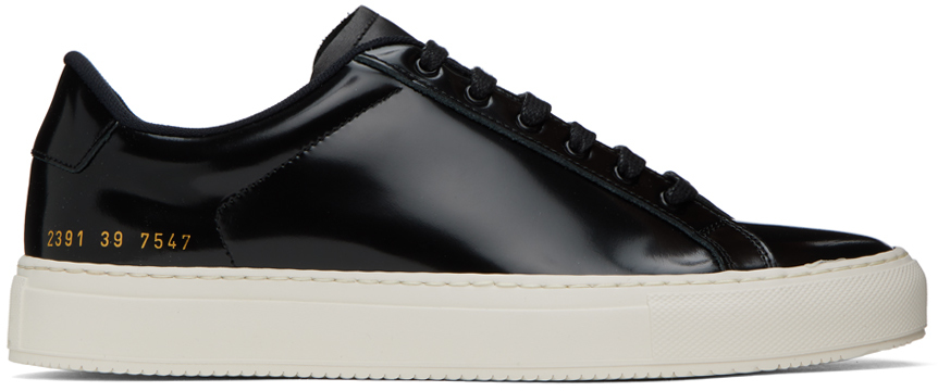 Common Projects Black Achilles Premium Sneakers In 7547 Black