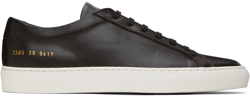 Common Projects Brown Achilles Sneakers In 9417 Dark Brown