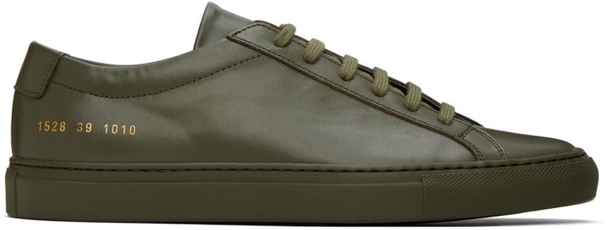 Common Projects Khaki Achilles Trainers In 1010 Olive