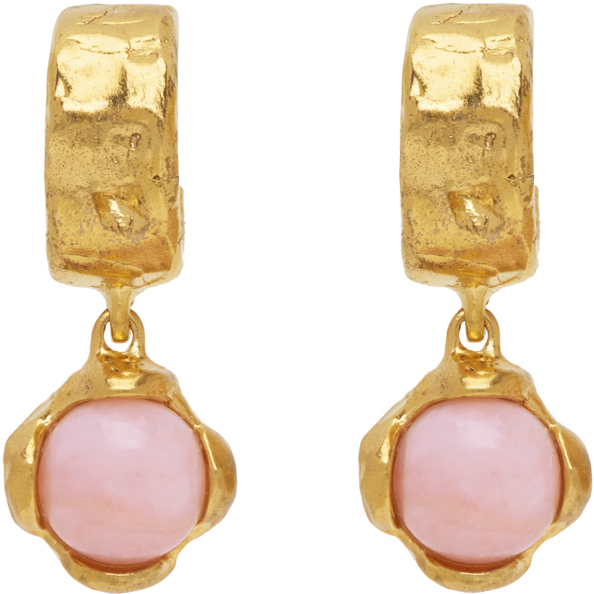 SSENSE Exclusive Gold Opal The Light Capture Earrings by