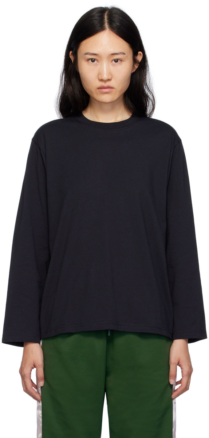 Black Printed Long Sleeve T-Shirt