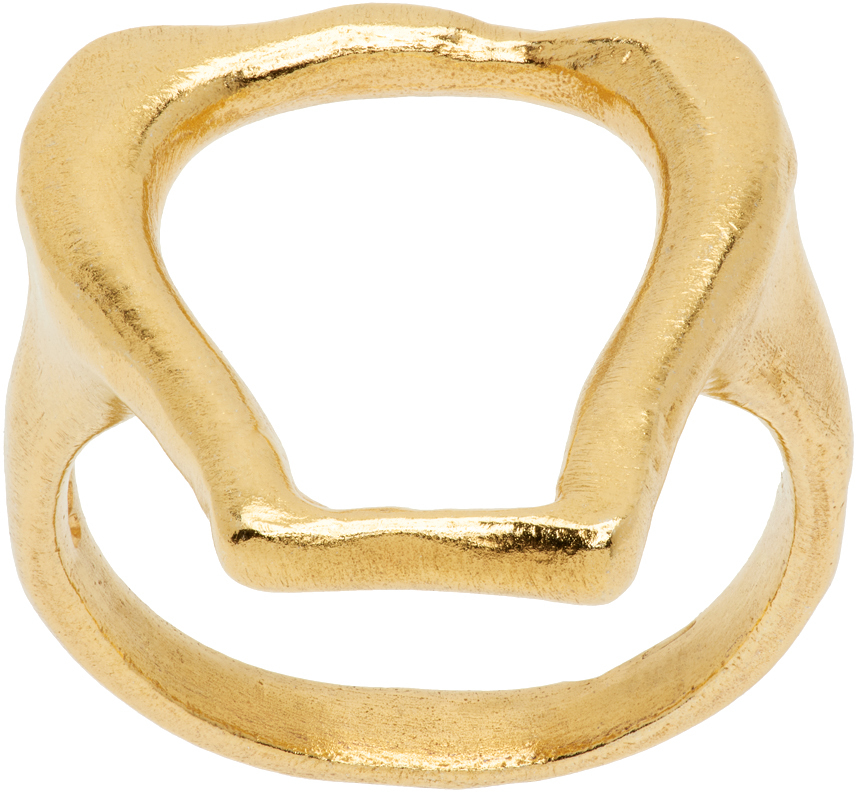 Alighieri Gold 'the Link Of Wanderlust' Ring In 24 Gold
